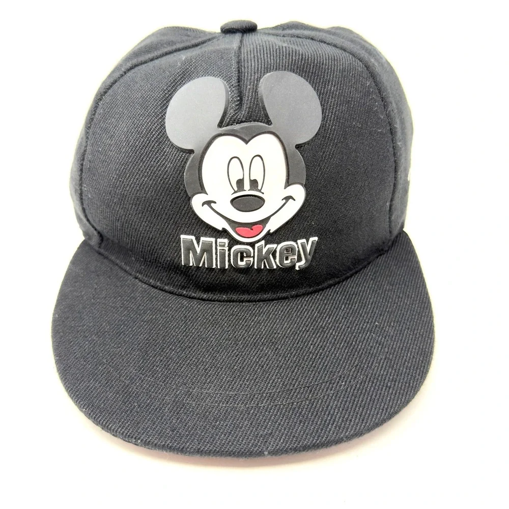 Disney Mickey Mouse Snapback Hat Black Adjustable Kids Cap